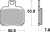 SBS Brake Pad Set Street Sinter Rear Fits Aprilia & Ducati