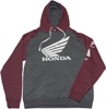 Factory Effex Men's Honda Wing Hoody Charcoal/Burgundy Size L