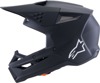 Alpinestars SM3 Solid Helmet Matte Black Large - Large matte black off-road helmet by Alpinestars