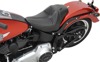 Dominator Stitched Solo Seat Black Gel - For Harley Softail