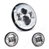 Letric Lighting 7" LED Headlight w/ Passing Lamps Chrome