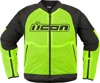 ICON Overlord3 Mesh Jacket Black/Hi-Vis Yellow Men's L - Mesh riding jacket with impact protection