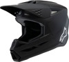 Alpinestars SM3 Youth Solid Helmet Black Matte YS - Youth Small matte black MX helmet by Alpinestars