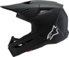 Alpinestars SM3 Youth Solid Helmet Black Matte YS - Youth Small matte black MX helmet by Alpinestars