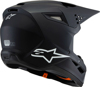 Alpinestars SM3 Youth Solid Helmet Black Matte YS - Youth Small matte black MX helmet by Alpinestars