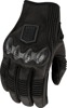ICON Long Track CX Gloves Black Men's Large - Short cuff gloves with touchscreen fingers