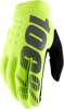 100% Men's Brisker Cold-Weather Gloves, Flo Yellow/Black, Size M