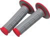MX Dual Compound Grips Tapered 1/2 Waffle - Grey/ Red MX Dual Compound Grips Tapered 1/2 Waffle - Grey/ Red