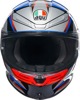 AGV K6 S Slashcut Full Face Helmet Black/Red/Blue Large - Full face helmet, Large, Black/Red/Blue, Unisex