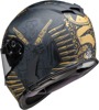Z1R Warrant Sombrero Helmet XS Black/Gold - Full Face Helmet with Drop Down Sun Visor