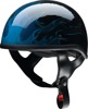 Z1R CC Beanie Hellfire Helmet 3XL Gloss Black/Blue - Half face helmet with DOT approval