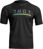 Thor Assist Caliber Short-Sleeve Jersey Black/Gray Men's Medium - Performance MTB jersey, Black/Gray, Men's M