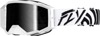 Fly Racing Zone Elite Goggles Black/White Black Mirror Lens - Premium goggles with black mirror lens