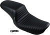 Le Pera Kickflip Pleated Seat Black Fits Harley FXD