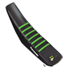 Seat Cover Black w/Green Ribs - For 16-19 Kawasaki KX250/450F Seat Cover Black w/Green Ribs - For 16-19 Kawasaki KX250/450F