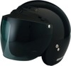 Z1R Jimmy Open Face Helmet Gloss Black 2XL - Gloss black vented 2XL open face helmet