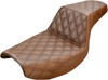 Step-Up Lattice Stitched 2-Up Seat Brown - For 82-94 Harley FXR Step-Up Lattice Stitched 2-Up Seat Brown - For 82-94 Harley FXR