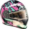 Z1R Warrant Neuron Snow Electric Helmet - Small, Blue/Pink - Full-face snow helmet with heated shield