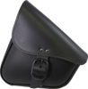 Willie & Max Swing Arm Leather Bag Black with Matte Buckles
