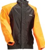 Z1R Men's Waterproof Rain Jacket Black/Orange Size S - Waterproof rain jacket for men, size S, black/orange