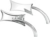 Arlen Ness Micro Mirrors Chrome 4-Point Left 3-3/4" x 1-1/4"