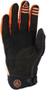 Answer 25 Peak Flo Gloves Black/Hyper Orange/White Youth XS - Youth XS gloves in Black/Orange/White