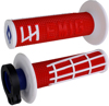 ODI Emig 2.0 V2 Lock-On Grips Red/White For 7/8" Bars - Lock-on grips, red/white. For select MX/off-road models. ODI Emig 2.0 V2 Lock-On Grips Red/White For 7/8" Bars - Lock-on grips, red/white. For select MX/off-road models.