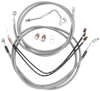 Extended Braided S.S. Control Cable Kit for Baggers - 18" tall bars (ABS)