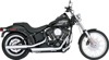 Vance & Hines Twin Slash 3" Slip-On Mufflers Chrome For Harley Softail - 3" chrome slip-on mufflers For Harley Softail models