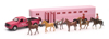 Pink Pickup Fifth Wheel Horse Trailer Set 1:32 Scale by New Ray Toys