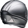 Z1R Jackal Satin Helmet 3XL Titanium Matte Silver - Full face helmet with drop-down sun visor