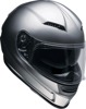 Z1R Jackal Satin Helmet 3XL Titanium Matte Silver - Full face helmet with drop-down sun visor