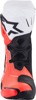 Alpinestars Supertech R Vented Boots Red Fluo White Black Size 6.5 - Premium vented race boots for adults, size 6.5