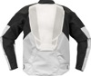 ICON Overlord3 Leather Jacket 3XL White/Black Men's - Men's sport leather jacket in 3XL White/Black