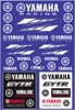 Factory Effex Yam Racing Sticker Sheet Blue 1-1/4" Universal Kit