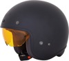 FX-142 3/4 Open Face Helmet Matte Black w/Yellow Shield Large