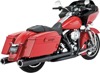 Hi Output 4.5" Black Slip On Exhaust - For 95-16 Harley Touring Hi Output 4.5" Black Slip On Exhaust - For 95-16 Harley Touring