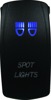 DragonFire Racing Lighted Switch Spot Light On/Off Blue - Dual LED spotlight switch, blue, universal fit