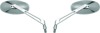 BikeMaster Oval Chrome Mirrors w/Adapters - Pair