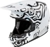 Fly Racing Youth Formula S Carbon Abyss Helmet YL White/Black - Advanced youth helmet with smart safety tech