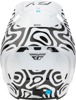 Fly Racing Youth Formula S Carbon Abyss Helmet YL White/Black - Advanced youth helmet with smart safety tech
