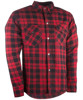 Highway 21 Marksman Flannel Black/Red Men's Small - Protective riding flannel shirt, Black/Red, Small
