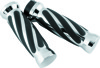 Bikers Choice Dual Cable Chrome Black Twisted Grips 81-17 XL Big Twin
