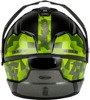 GMAX MD-74 Striker Modular Helmet Black/Silver/Green Small