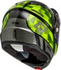 GMAX MD-74 Striker Modular Helmet Black/Silver/Green Small