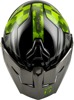 GMAX MD-74 Striker Modular Helmet Black/Silver/Green Small