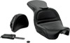 Saddlemen Explorer Special Seat w/Backrest Studded Black For Harley Dyna - 2-up seat with backrest For Harley Dyna models