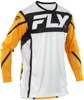 Fly Racing Lite Jersey White/Black/Mustard Medium - Offroad jersey, Medium, White/Black/Mustard
