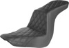 Black Step-Up Seat w/ Full Lattice Stitch - For 18-23 FLSB/FXLR/FXLRS/FXLRST Black Step-Up Seat w/ Full Lattice Stitch - For 18-23 FLSB/FXLR/FXLRS/FXLRST