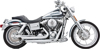 Declaration Turn-Out Chrome Full Exhaust - For 06-17 HD Dyna FLD FXD